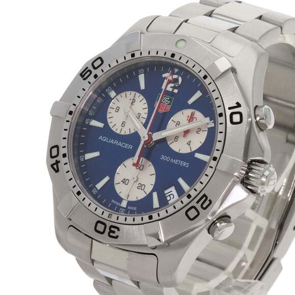 TAG Heuer CAF1112 Aquaracer Chronograph Watch, Stainless Steel/SS, Men's - Picture 3 of 16